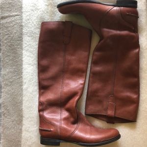 Madewell Italian leather camel boots (never worn)